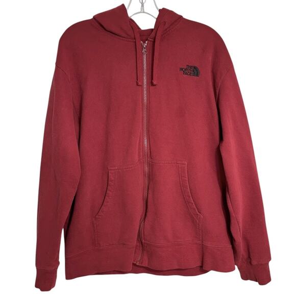 The North Face Men’s Half Dome Full Zip Hoodie XL Red Classic Cotton Heavyweight - Picture 1 of 7